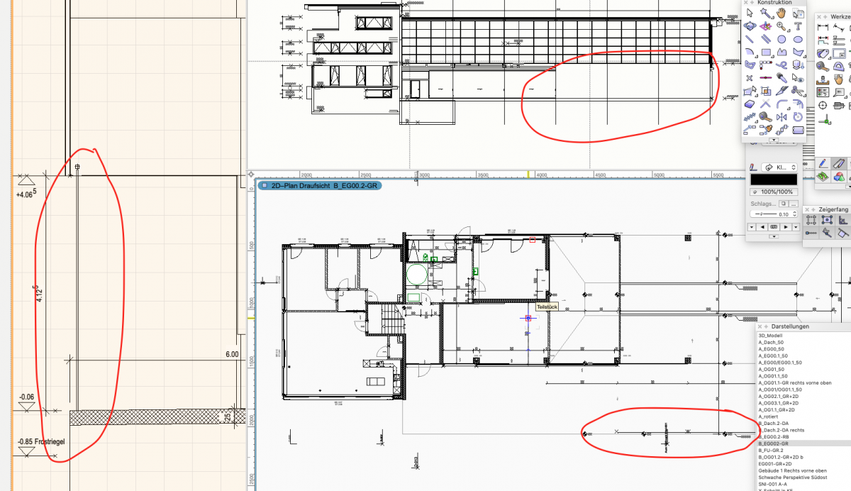 Fenster 2DDarstellung bearbeiten Vectorworks